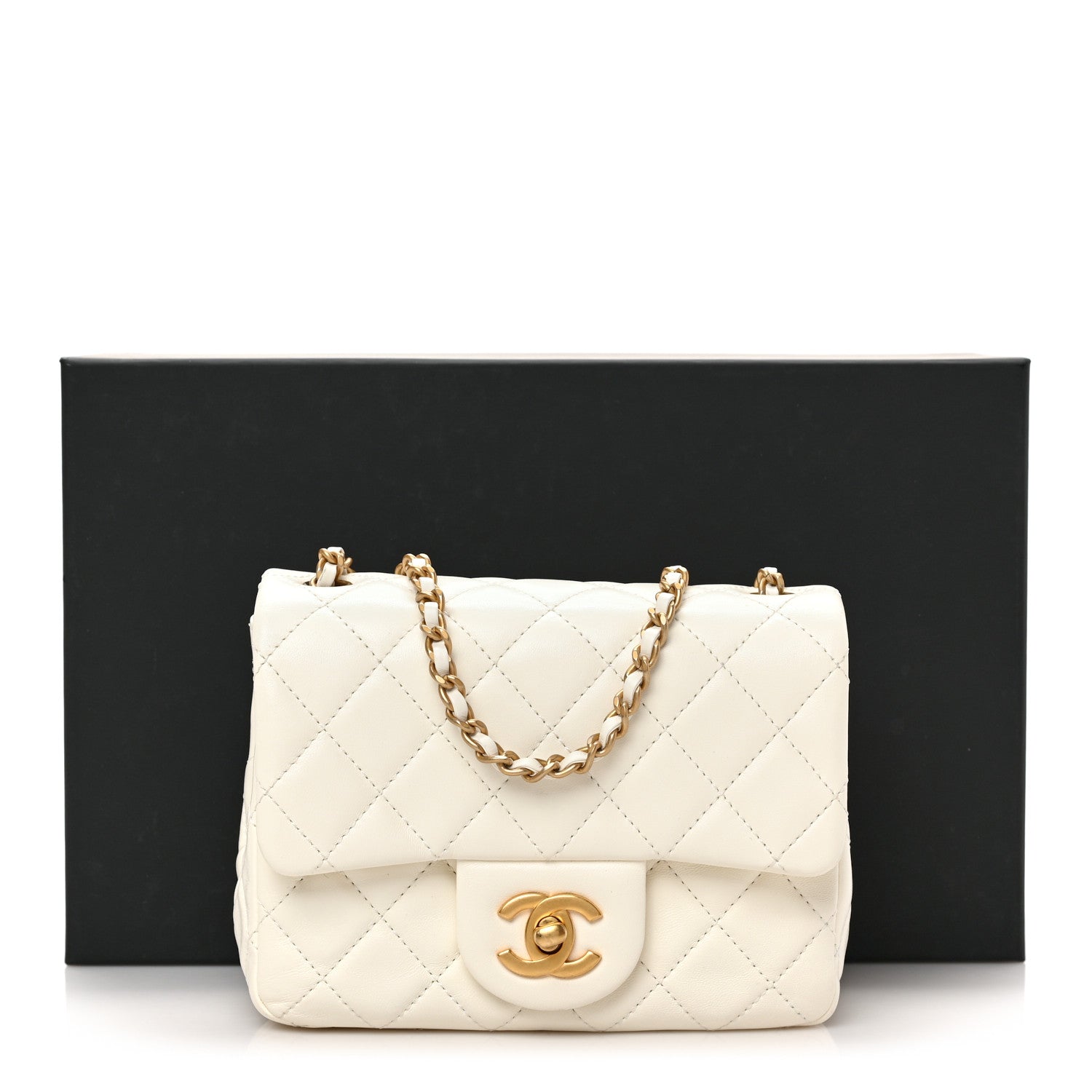 Chanel Lambskin Quilted Mini Pearl Crush Flap White 10 of 10