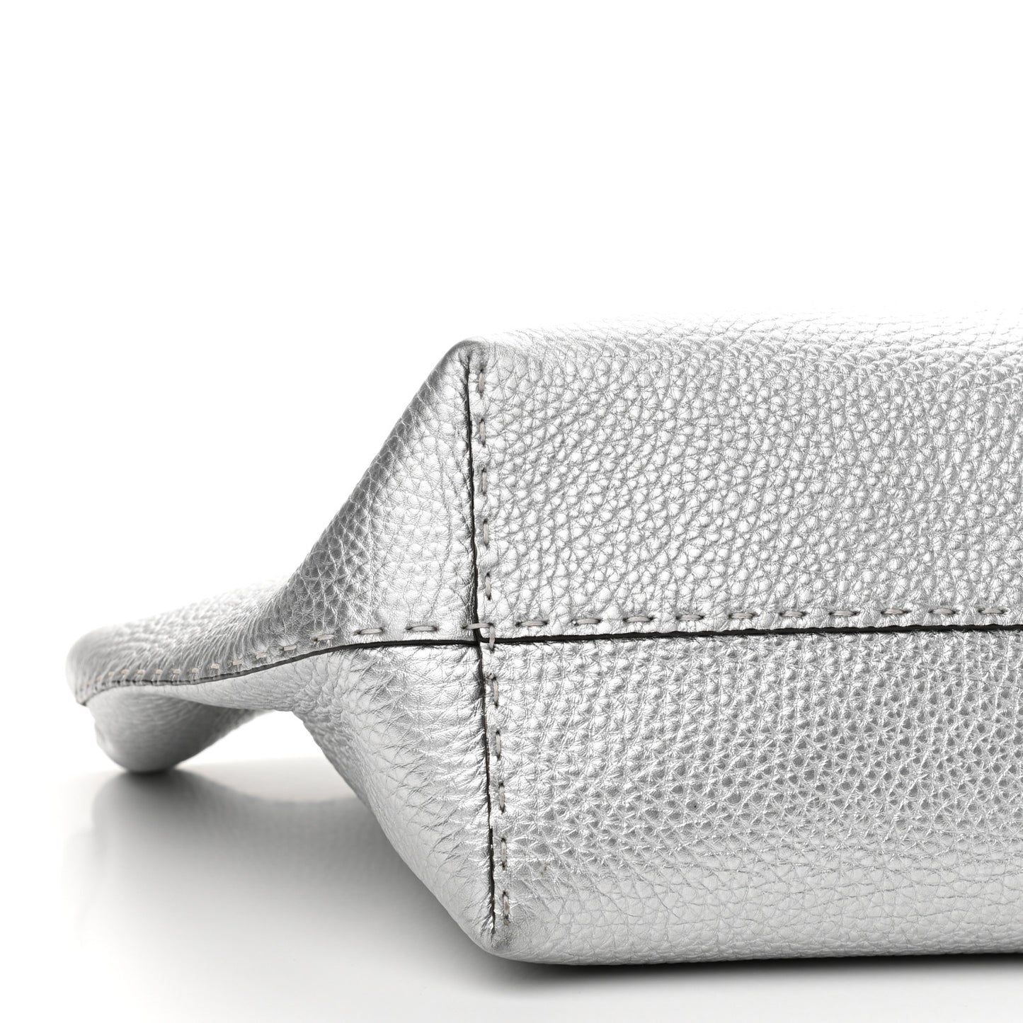Cuoio Romano Lux Selleria Carla Shopping Tote Argento