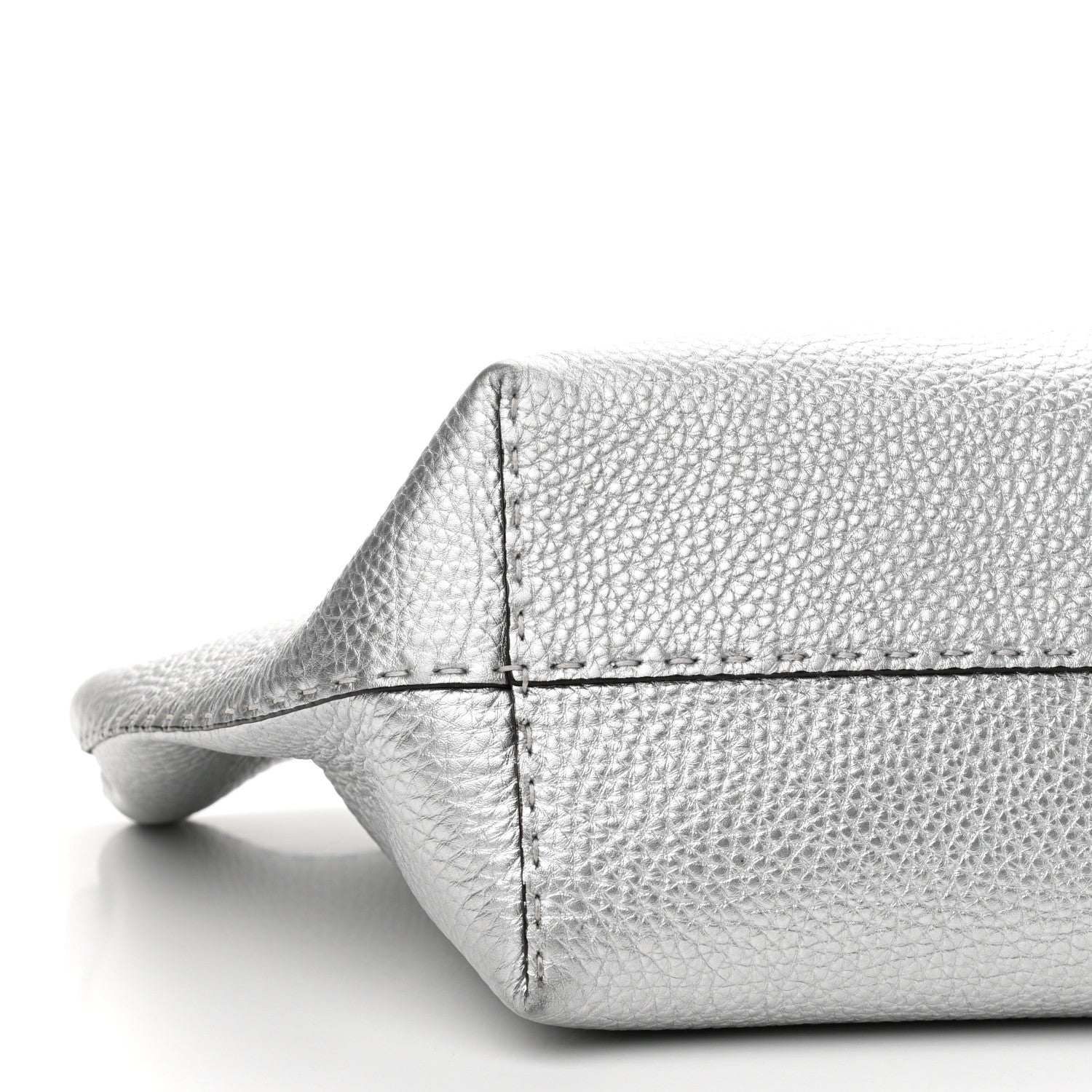Fendi Cuoio Romano Lux Selleria Carla Shopping Tote Argento 9 of 12