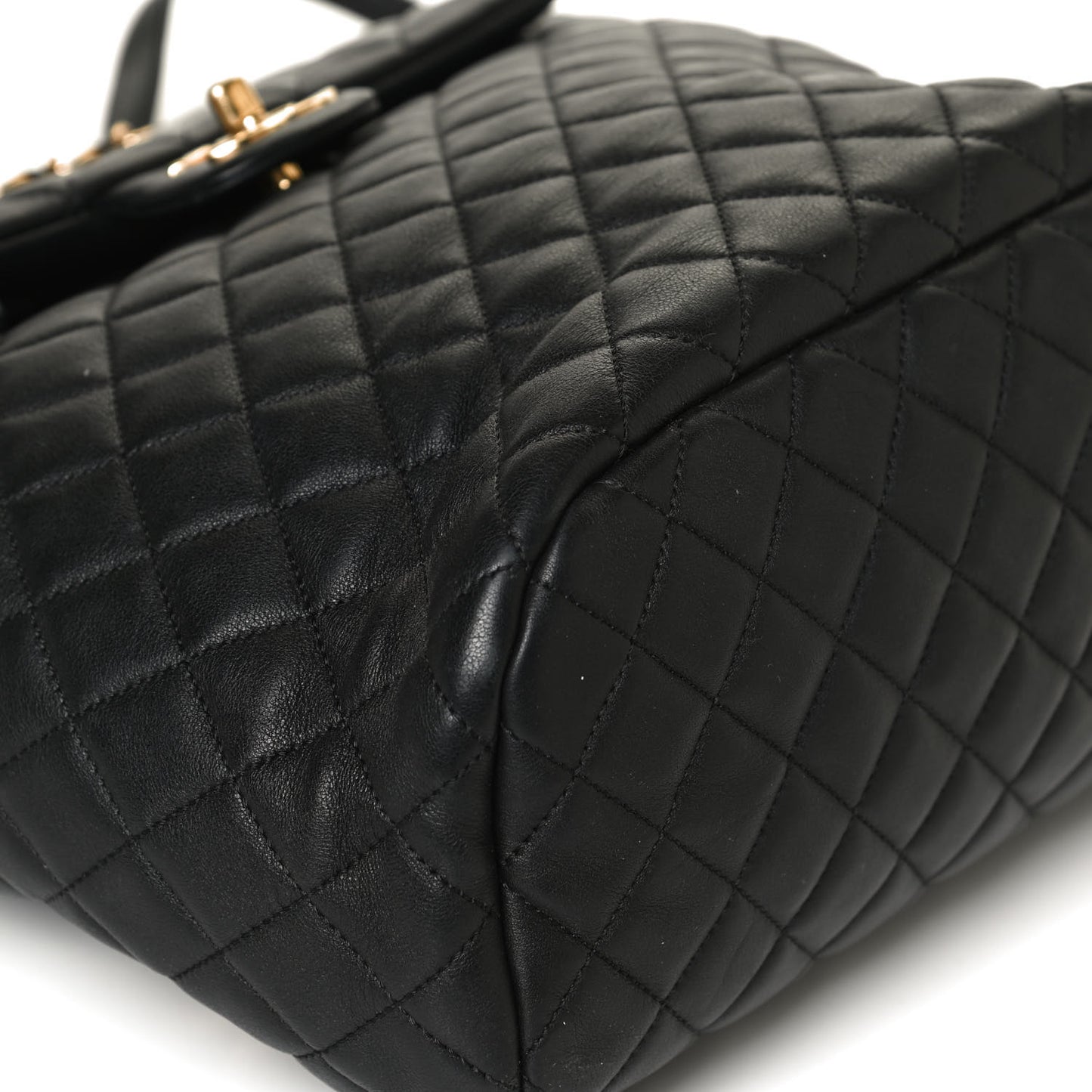 Lambskin Quilted Large Urban Spirit Backpack Black