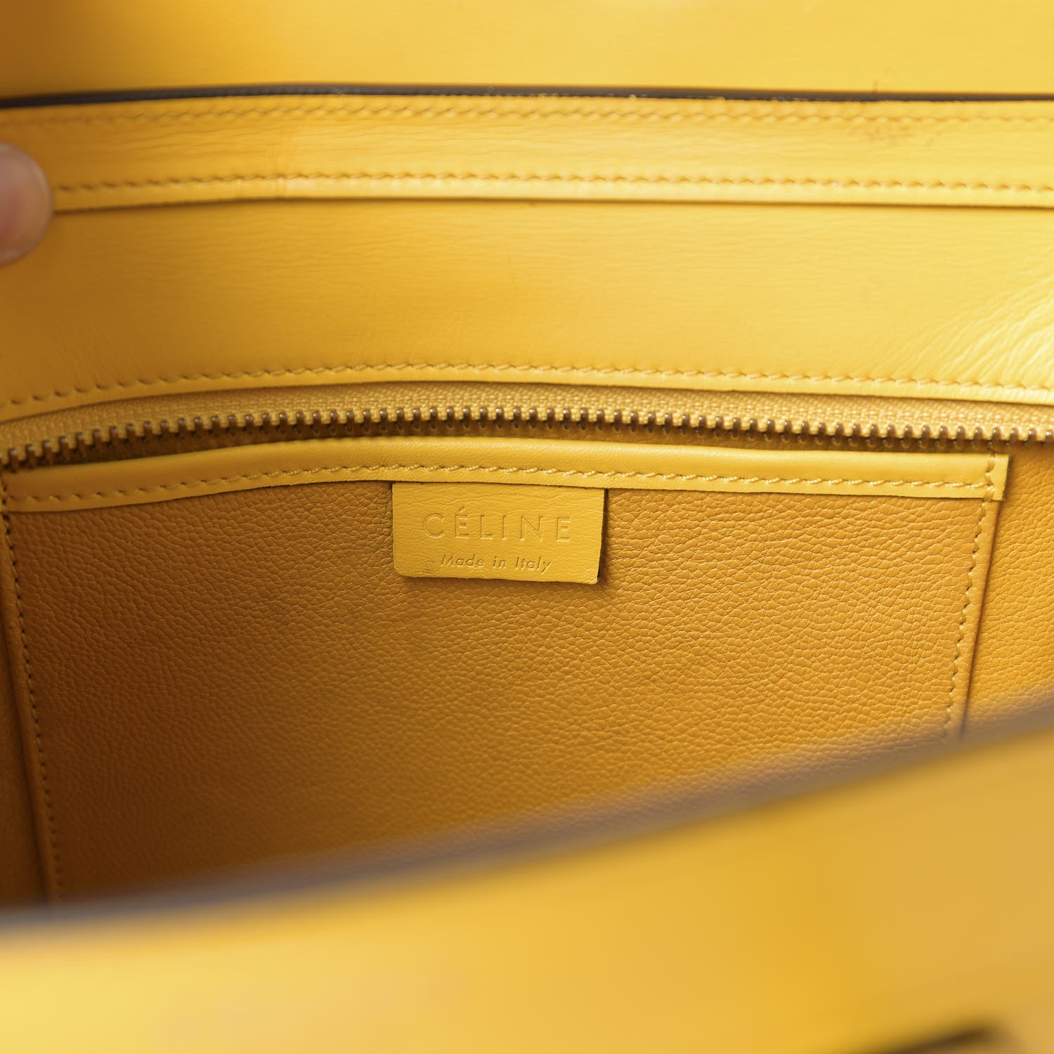 Celine Palmelato Calfskin Nano Luggage Sunflower 6 of 9
