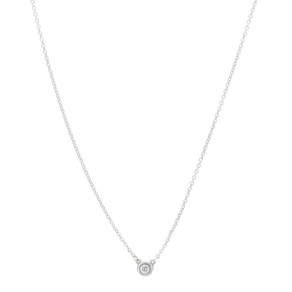 Tiffany Sterling Silver Diamond .05ct Elsa Peretti Diamonds by the Yard Pendant Necklace 1 of 7