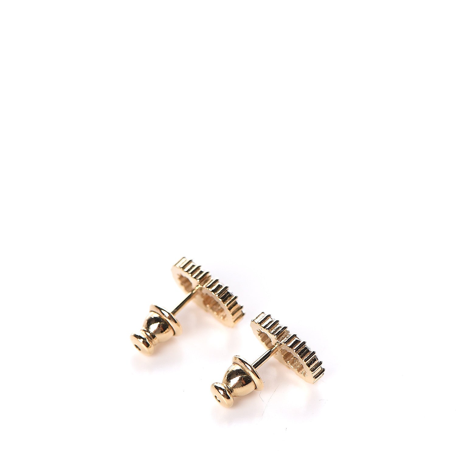 Christian Dior Crystal Clair D Lune Earrings Gold 3 of 3