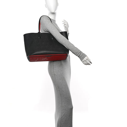 Christian Louboutin Calfskin Empire Spikes East West Cabata Tote Black 2 of 12