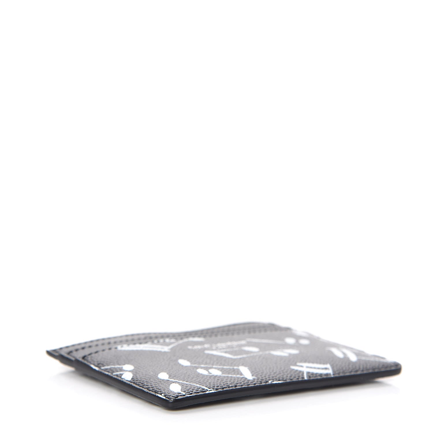 Saint Laurent Grain de Poudre Musical Notes Credit Card Case Black 4 of 8