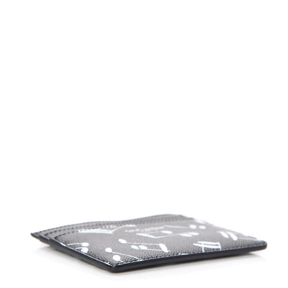 Saint Laurent Grain de Poudre Musical Notes Credit Card Case Black 4 of 8