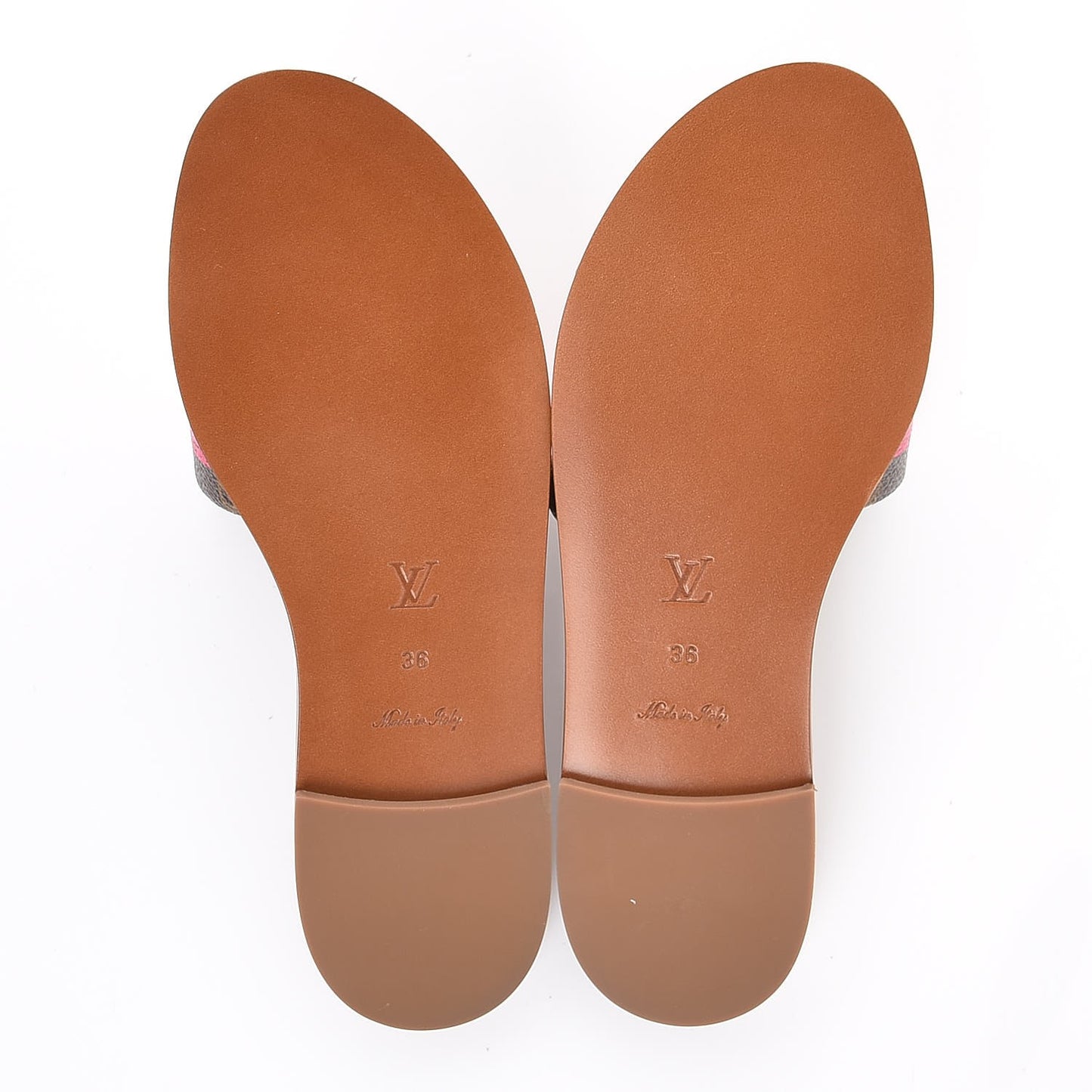 Patent Monogram Lock It Flat Mule 36 Cacao