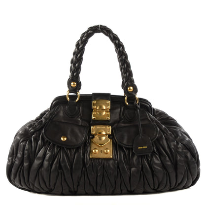Miu Miu Nappa Matelasse Coffer Frame Tote Nero Black 1 of 7