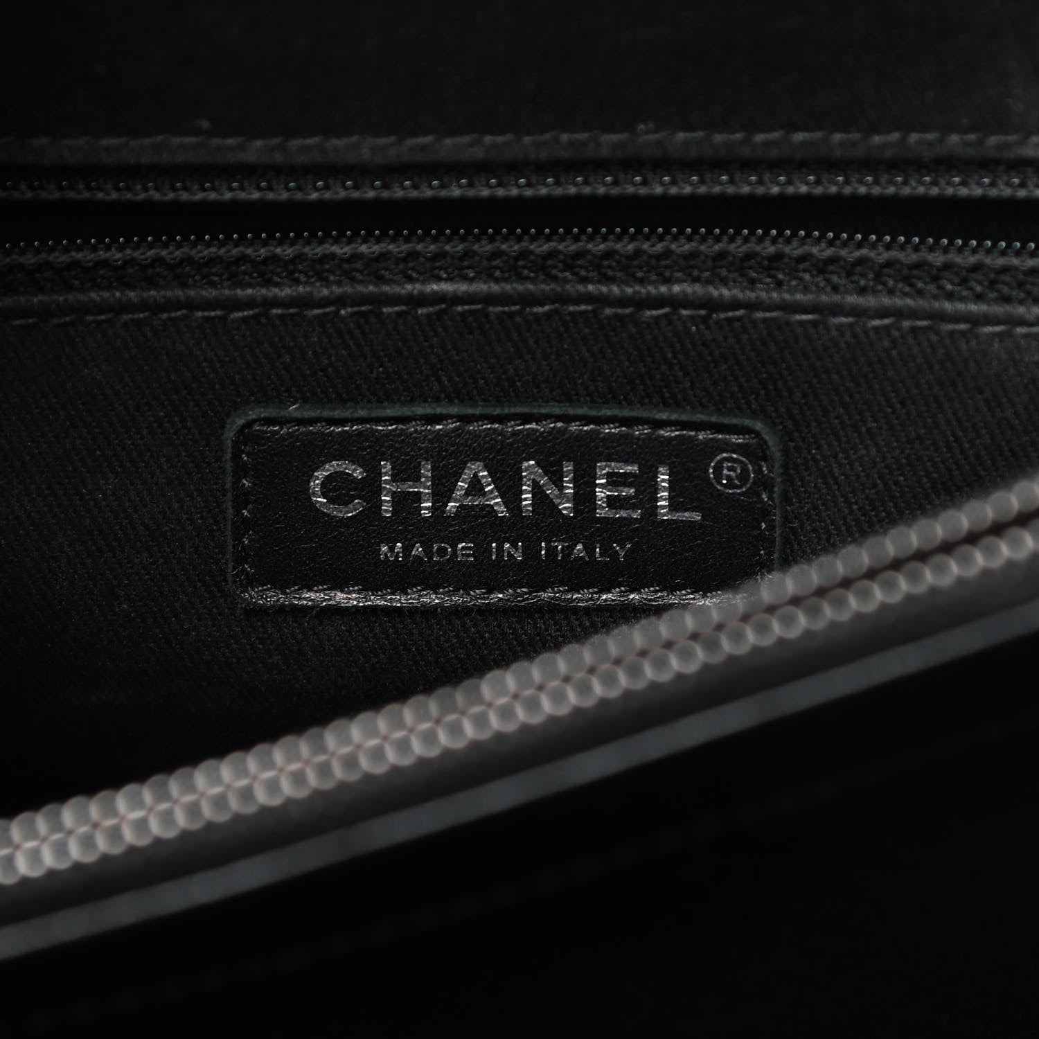Chanel Metallic Goatskin Quilted Small City Rock Shopping Tote Black 6 of 11