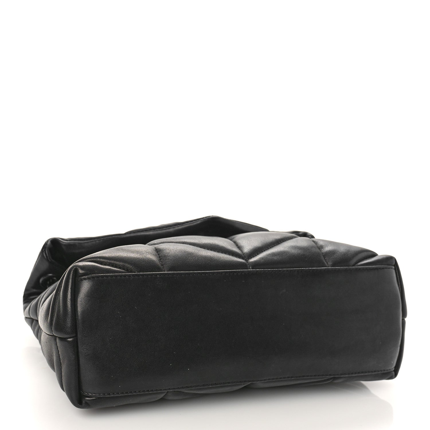 Saint Laurent Lambskin Quilted Monogram Monochrome Small Loulou Puffer Chain Satchel Black 4 of 12