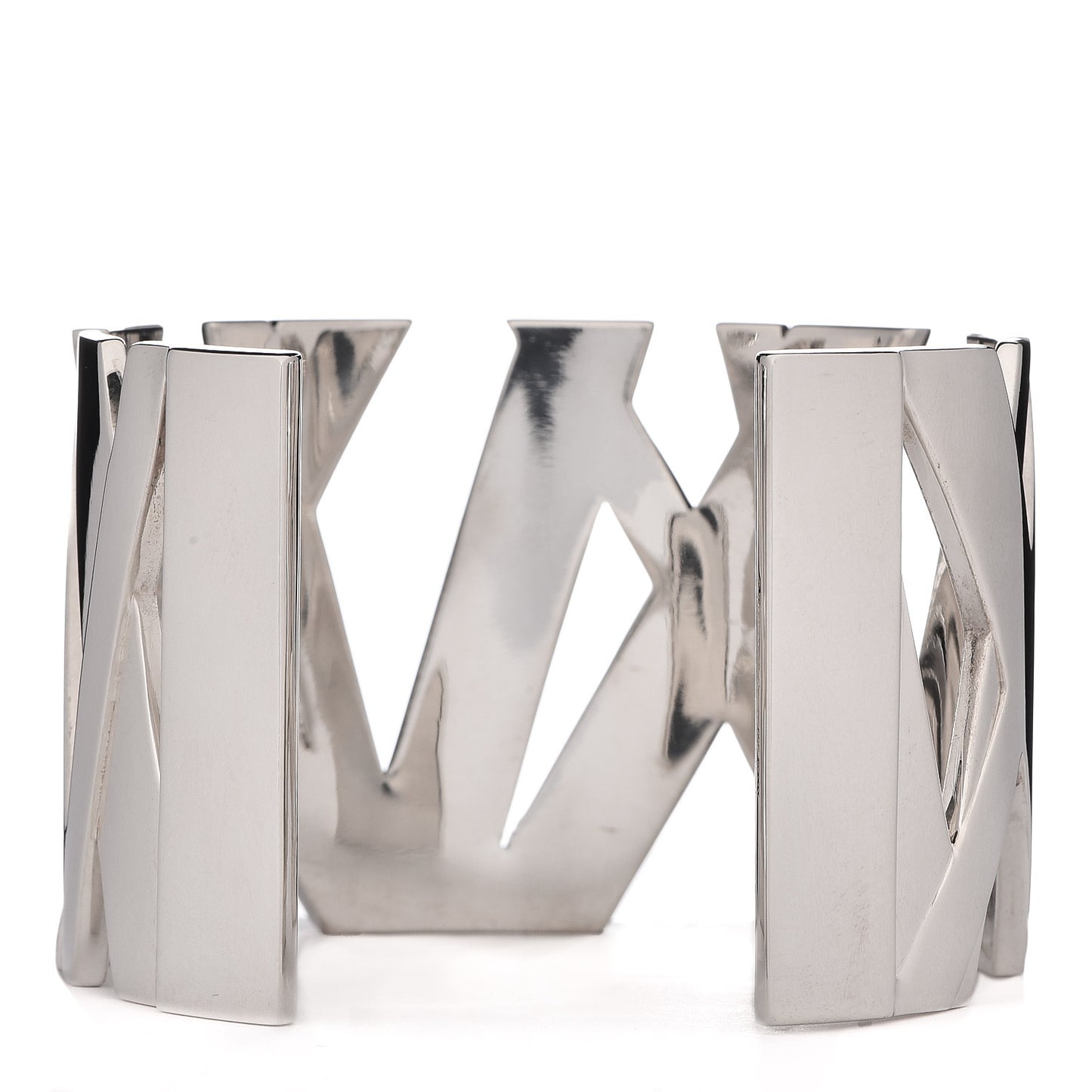 Sterling Silver Wide Atlas Cuff Bracelet