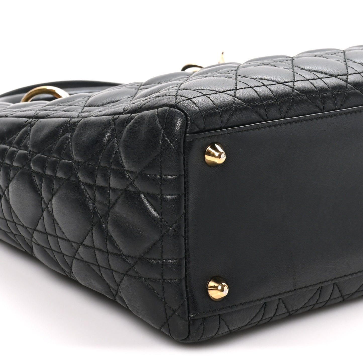Lambskin Cannage Large Lady Dior Black