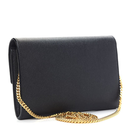 Saint Laurent Grain De Poudre Uptown Chain Wallet Black 3 of 10