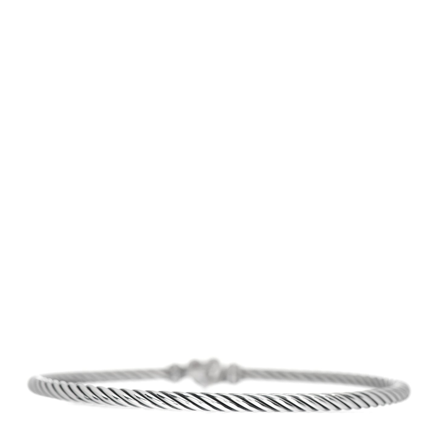 Sterling Silver Diamond Cable Collectibles Heart Bracelet