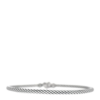David Yurman Sterling Silver Diamond Cable Collectibles Heart Bracelet 3 of 4
