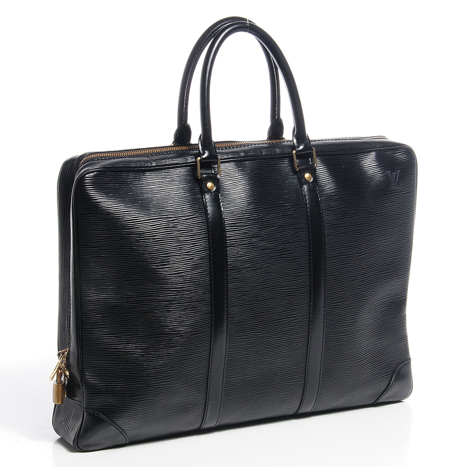 Louis Vuitton Epi Porte-Documents Voyage Briefcase Black 3 of 7