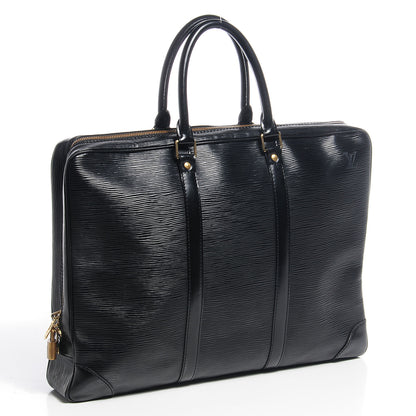 Louis Vuitton Epi Porte-Documents Voyage Briefcase Black 3 of 7