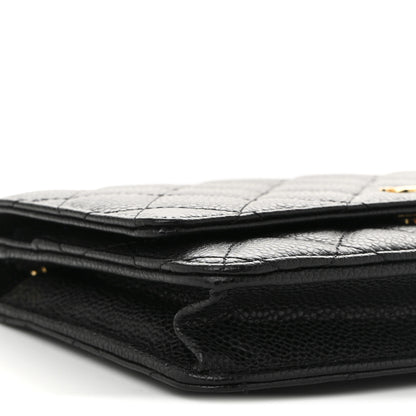 Chanel Caviar Quilted Wallet on Chain WOC Black 10 of 12