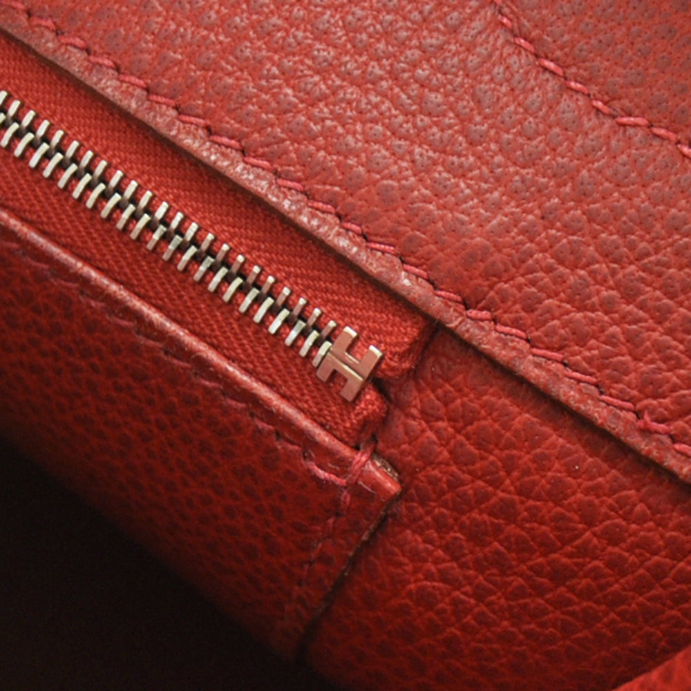 Hermes Clemence BIRKIN 35 Handbag Red - Bleu Red 10 of 12