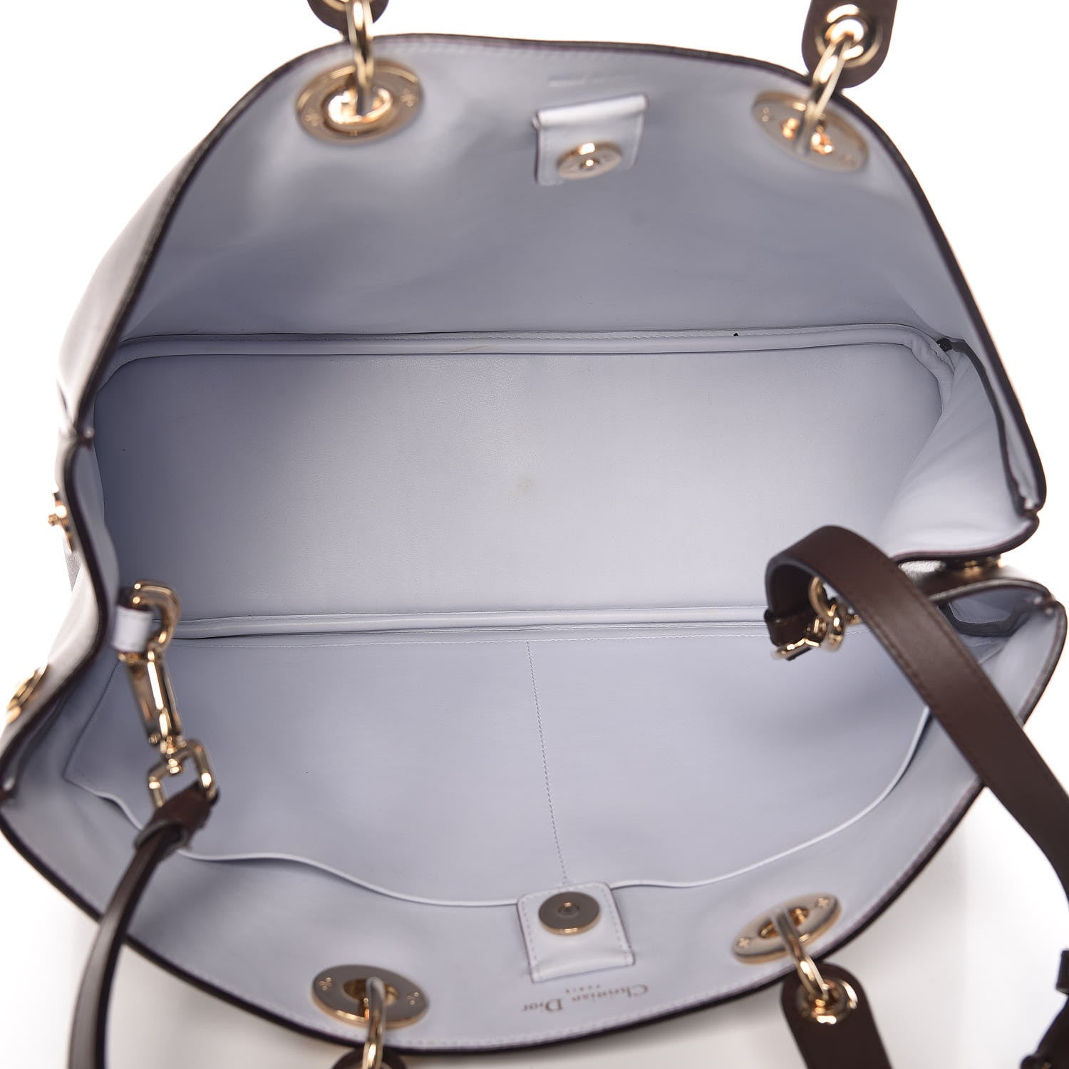 Christian Dior Smooth Calfskin Large Diorissimo Tote Brown 7 of 16