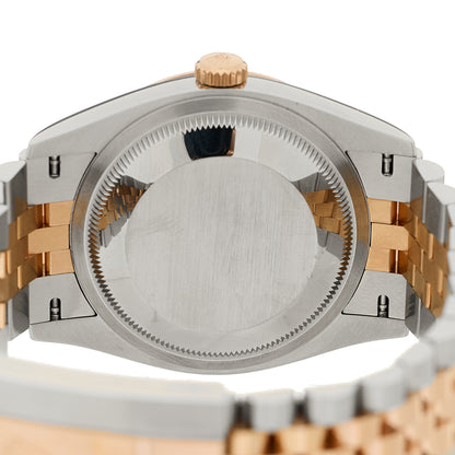 Rolex Stainless Steel 18K Everose Gold Diamond Mother of Pearl 36mm Oyster Perpetual Datejust Watch 126231 4 of 5