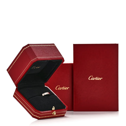 Cartier 18K White Gold 3.5mm LOVE Wedding Band Ring 50 5.25 5 of 5