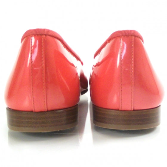 Chanel Patent Classic CC Ballet Flats 40 Red 3 of 9