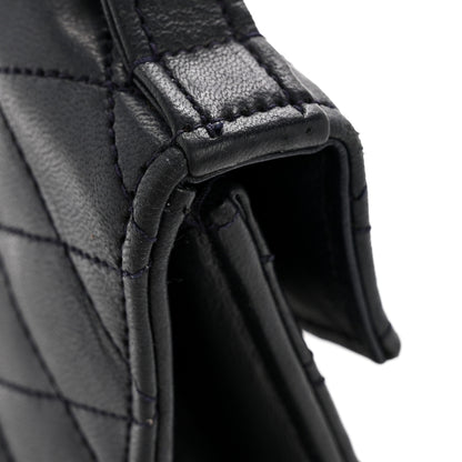 Chanel Lambskin Diamond Stitch Envelope Single Flap Black 12 of 12