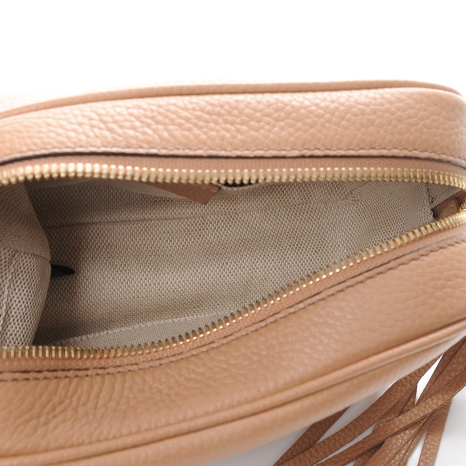 Gucci Pebbled Calfskin Small Soho Disco Bag Camelia 5 of 8