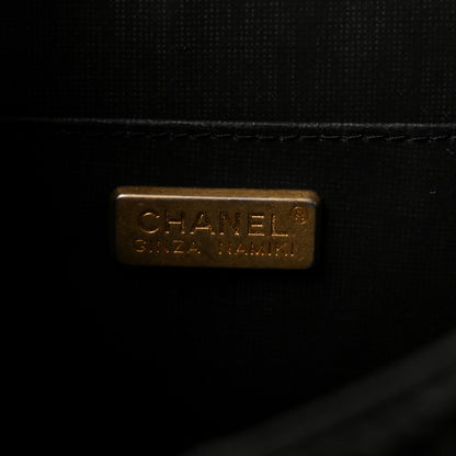 Chanel Raffia Crochet Paris Greece Medium Flap Bag Black 6 of 11