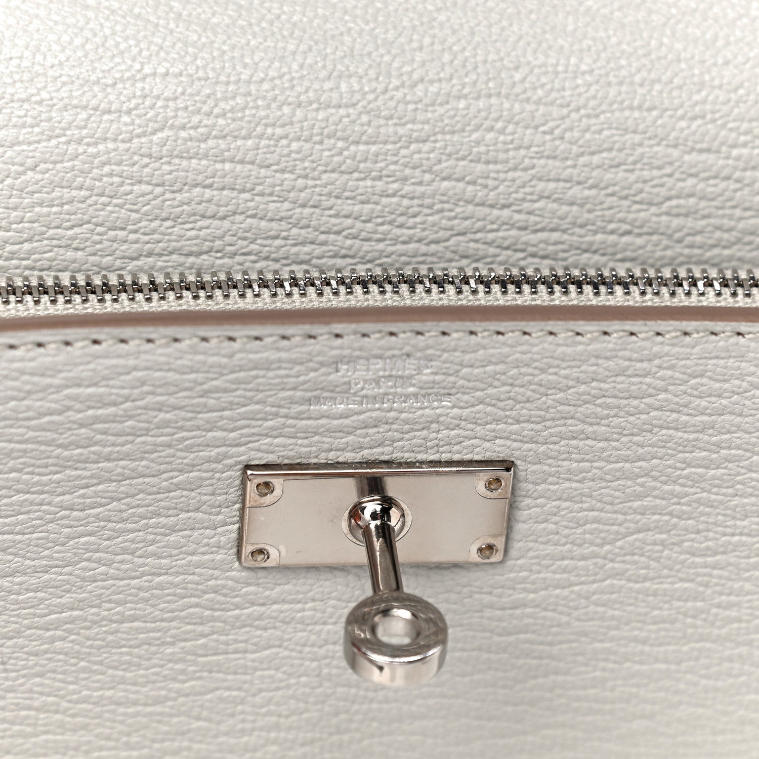 Hermes Chevre Mysore Kelly Longue Wallet Gris Perle 6 of 16