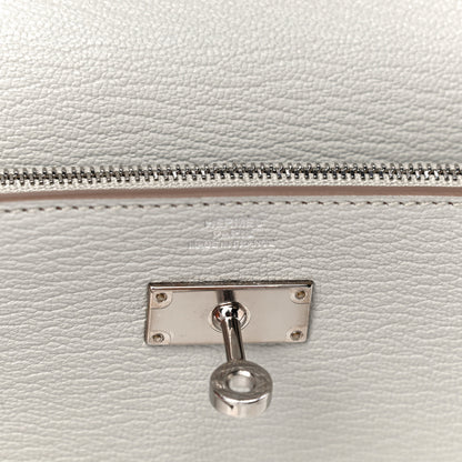 Hermes Chevre Mysore Kelly Longue Wallet Gris Perle 6 of 16