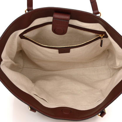 Gucci Monogram Textured Dollar Calfskin Web Medium Ophidia Shopping Tote Sahara Rubino Chardonnay 5 of 11