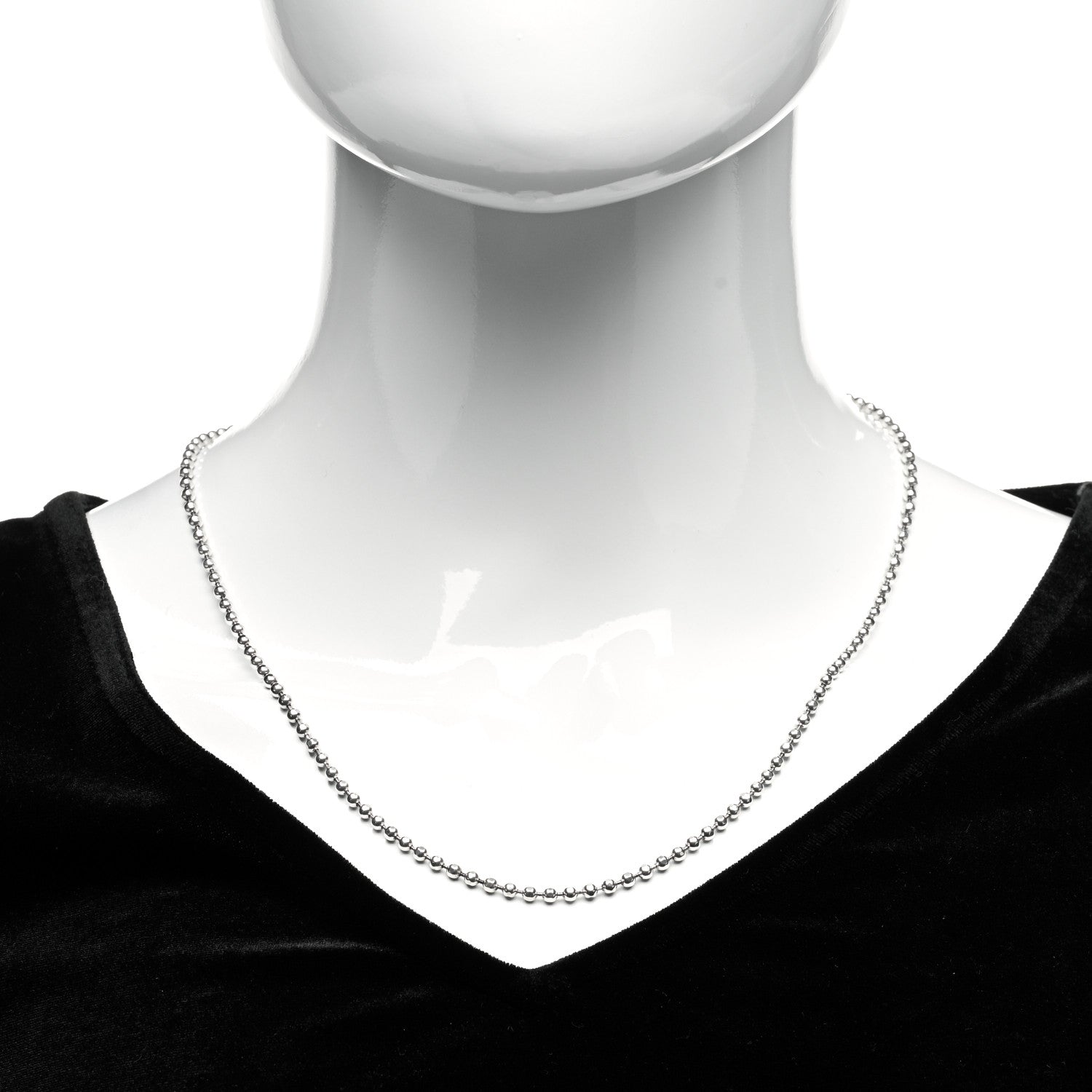 John Hardy Sterling Silver 3mm Classic Ball Chain Necklace 20" 2 of 5