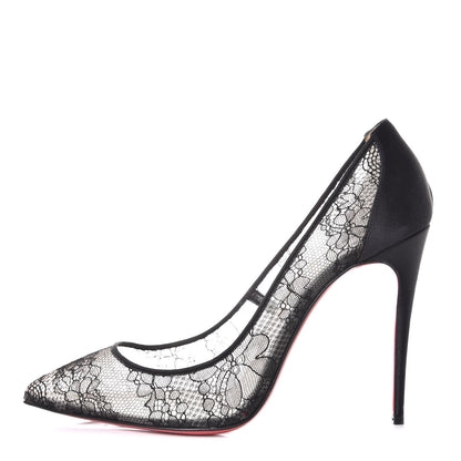 Christian Louboutin Dentelle Chantilly Follies Lace 100 Pumps 39 Black 1 of 8