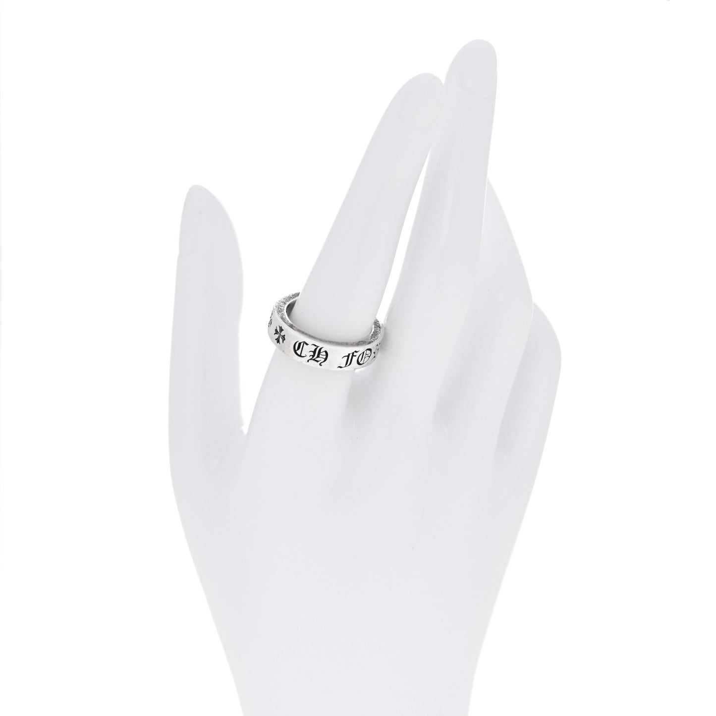 Sterling Silver Cross CH Forever Spacer Ring 57 8
