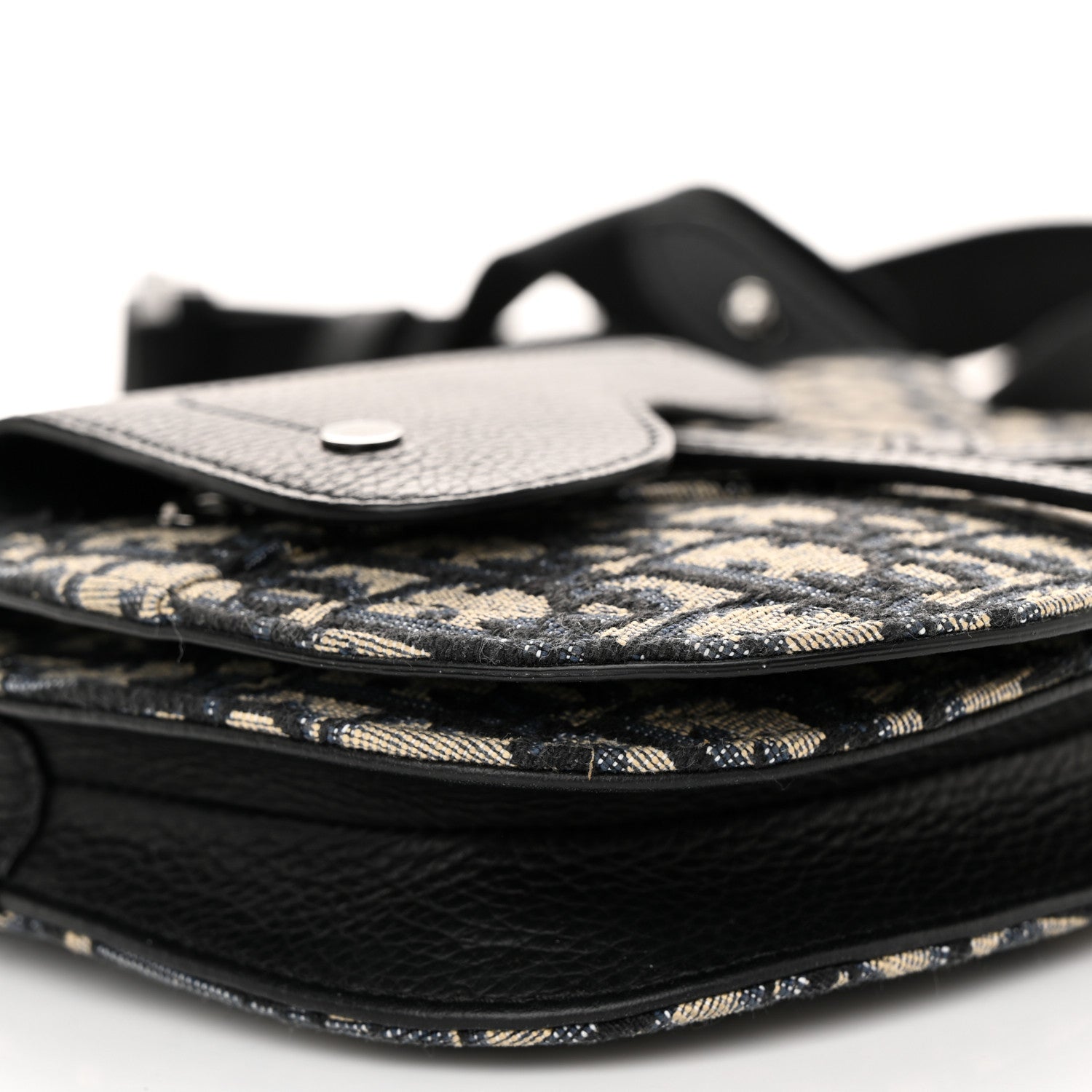 Christian Dior Oblique Saddle Messenger Pouch Beige Black 9 of 10