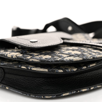 Christian Dior Oblique Saddle Messenger Pouch Beige Black 9 of 10