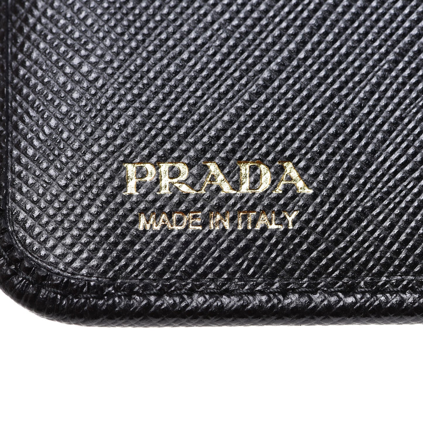Saffiano Metal Compact Wallet Black