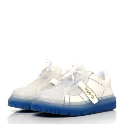 Christian Dior Calfskin Clear Rubber Dior-ID Platform Sneakers 41 White Deep Blue 3 of 7