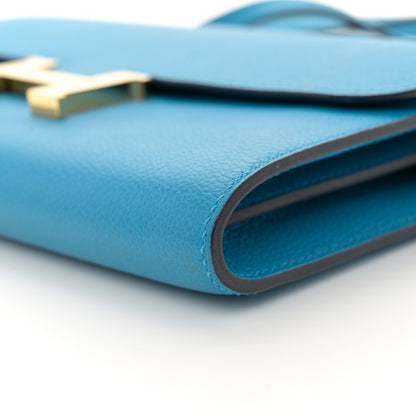 Hermes Evercolor Constance Wallet To Go Blue Zanzibar 10 of 12