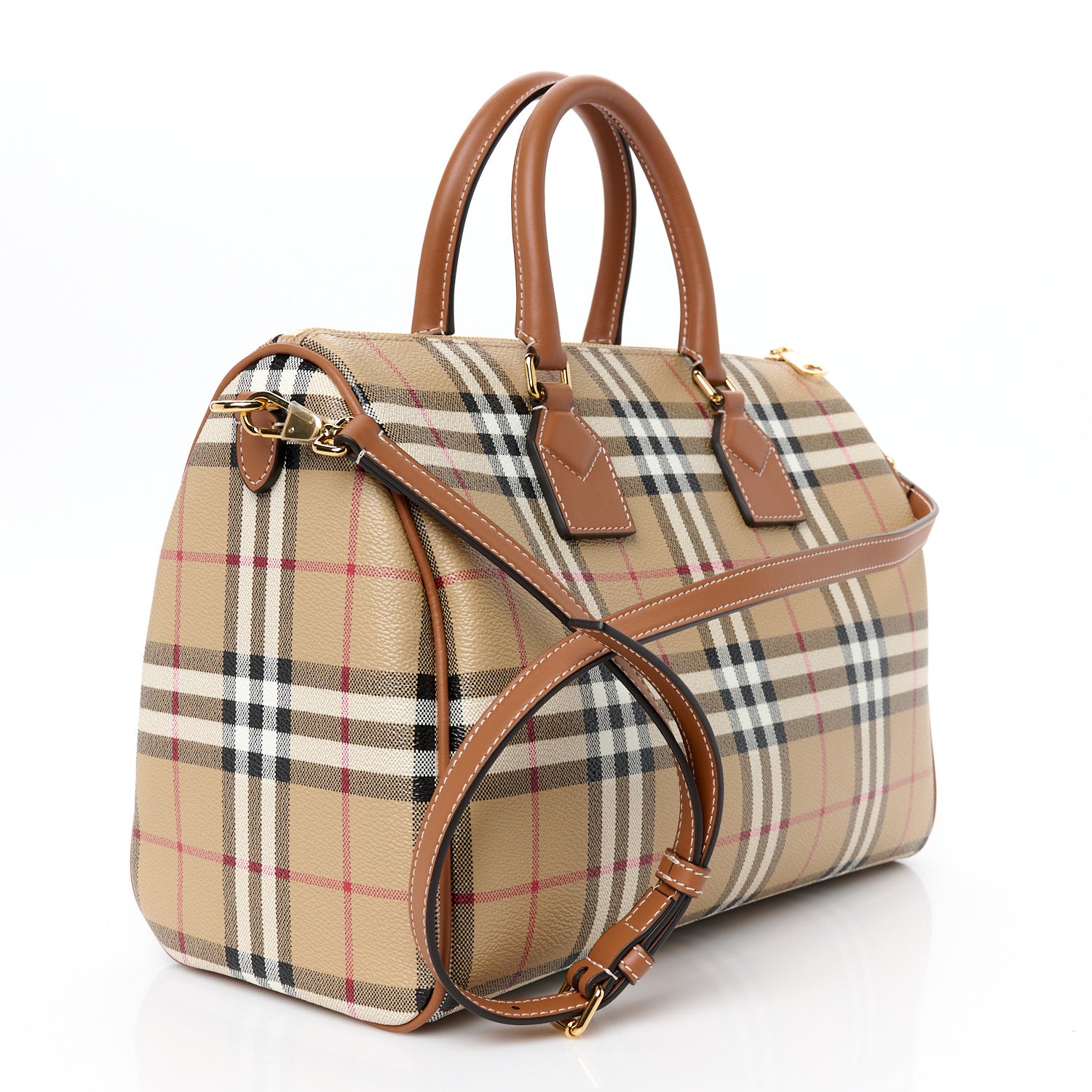 Burberry Horseferry Check Medium Bowling Bag Archive Beige 3 of 10