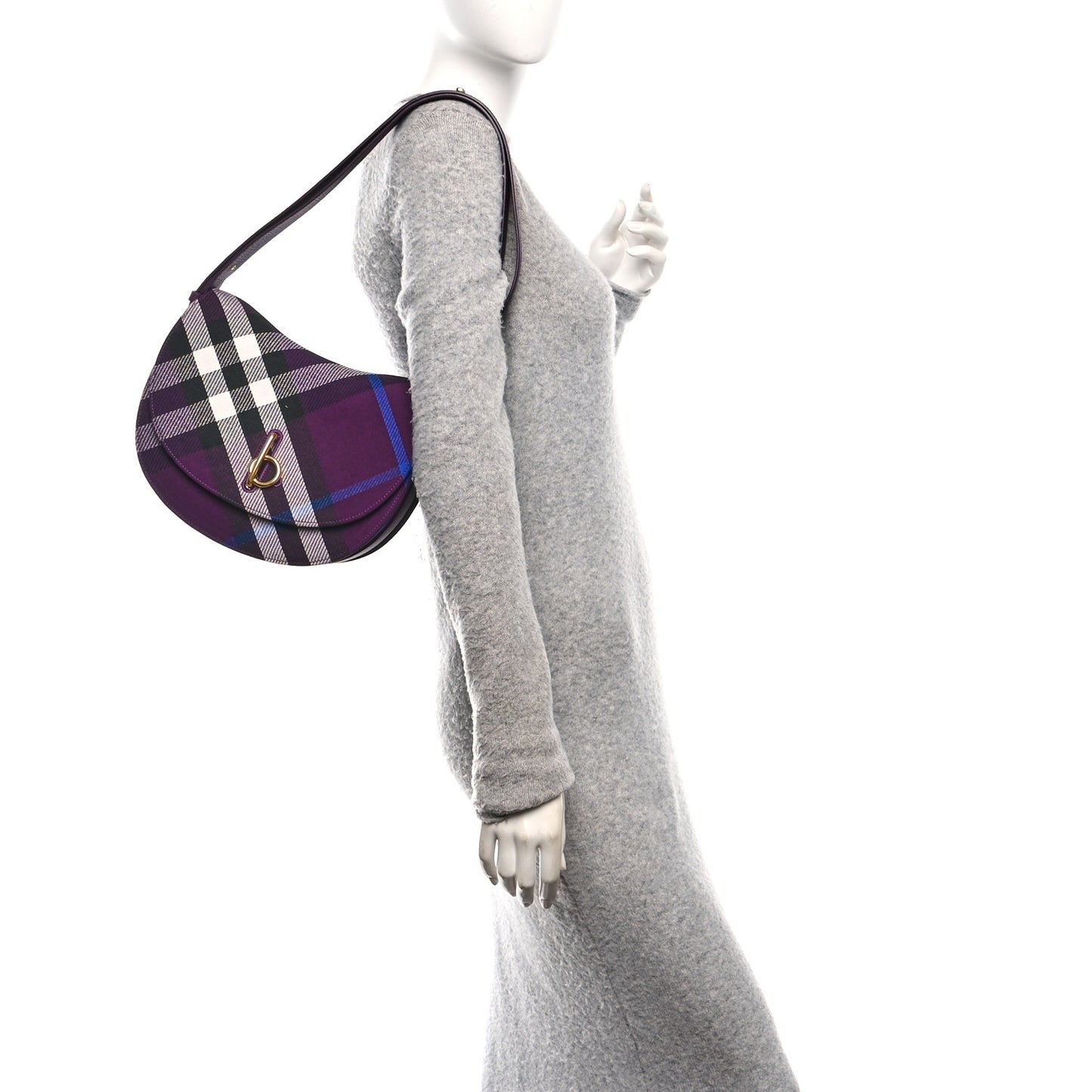 Jacquard Check Medium Rocking Horse Crossbody Pansy