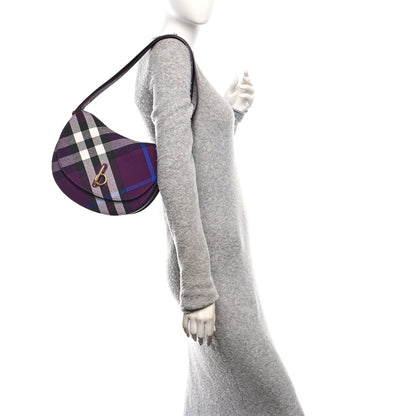 Burberry Jacquard Check Medium Rocking Horse Crossbody Pansy 2 of 11