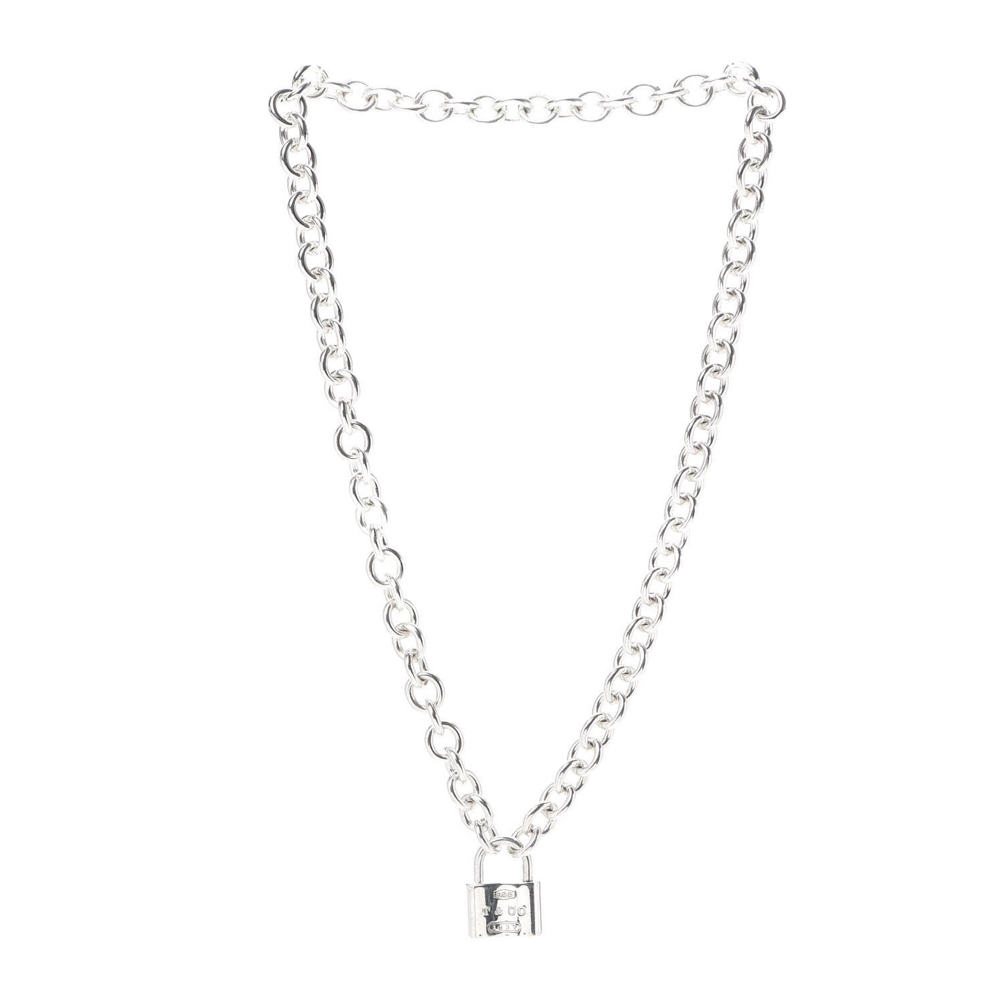 Sterling Silver 1837 Lock Charm Necklace