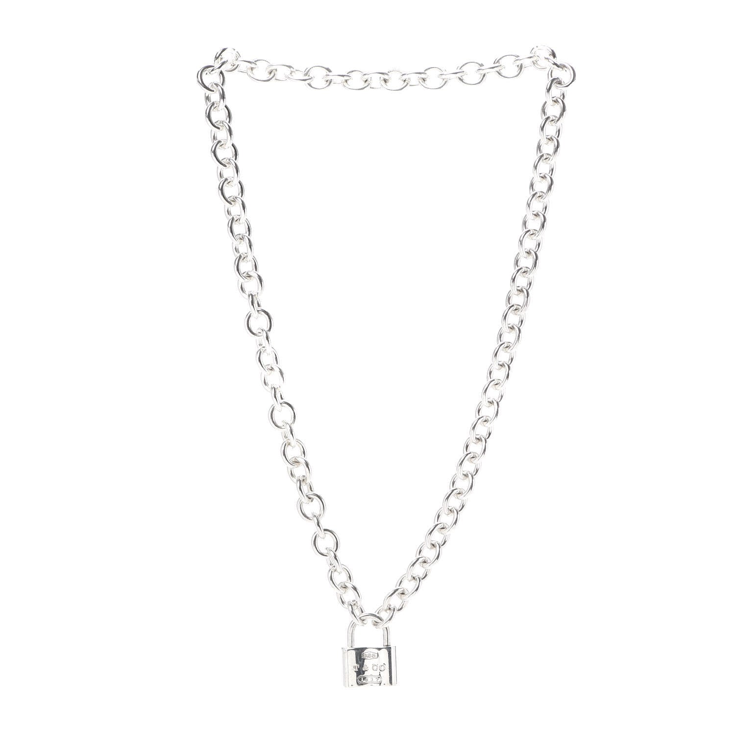 Tiffany Sterling Silver 1837 Lock Charm Necklace 3 of 4