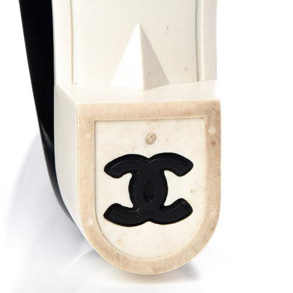 Chanel Rubber Camellia Rain Boots 42 Black 9 of 18