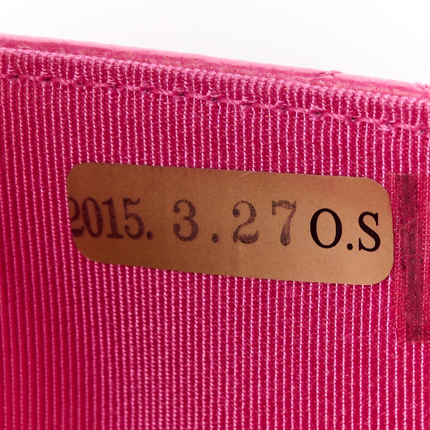Caviar Enamel Quilted Wallet On Chain WOC Rose