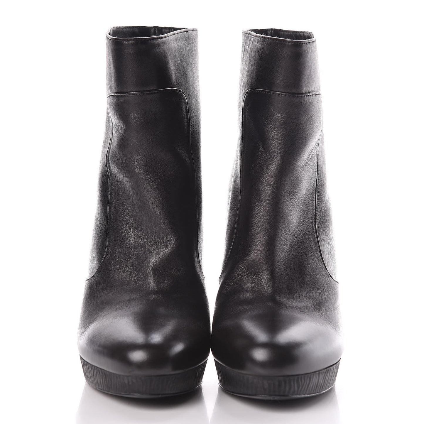 Lambskin Short Ankle Boots 39.5 Black
