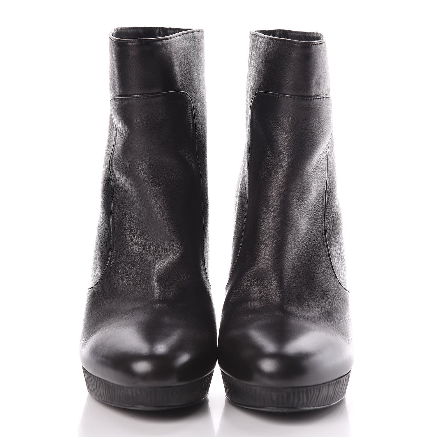 Chanel Lambskin Short Ankle Boots 39.5 Black 2 of 9